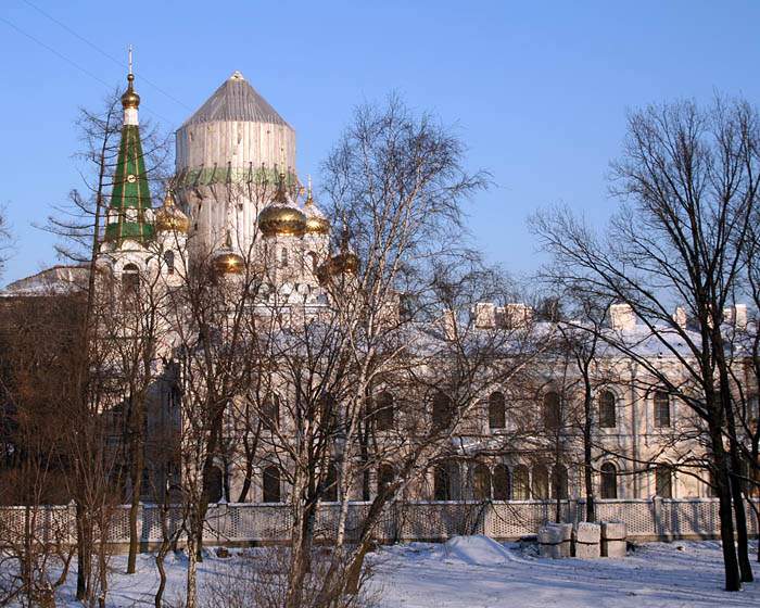 Воскресенский Новодевичий монастырь, Московский район (Санкт-Петербург, г. Санкт-Петербург). фасады, Вид с южной стороны