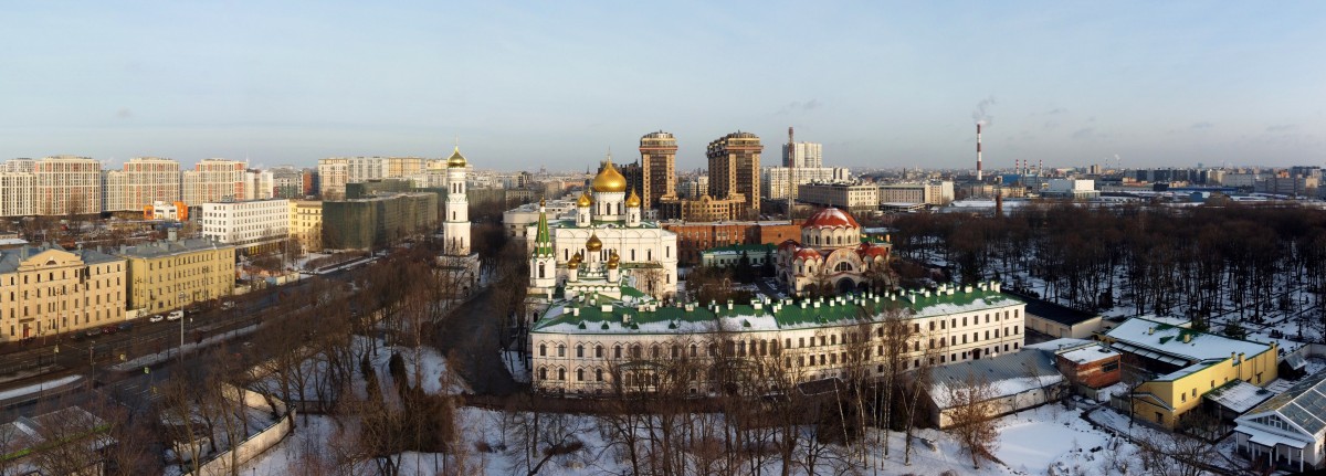 Воскресенский Новодевичий монастырь, Московский район (Санкт-Петербург, г. Санкт-Петербург). общий вид в ландшафте