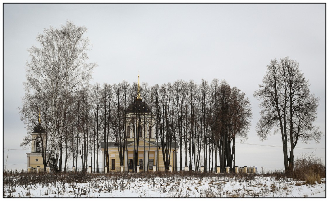 Церковь Рождества Пресвятой Богородицы, Талеж (Чеховский городской округ, Московская область). общий вид в ландшафте