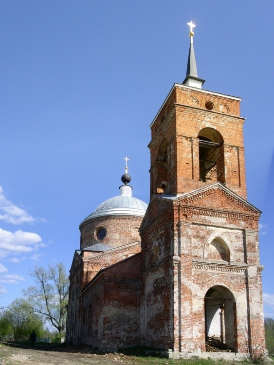 Николо-Ленивец. Церковь Троицы Живоначальной. фасады, вид с запада