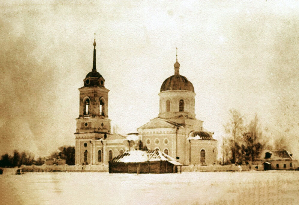 Церковь Рождества Христова, Карамышево (Дзержинский район, Калужская область). архивная фотография, Фото 1920-х годов из приходского архива