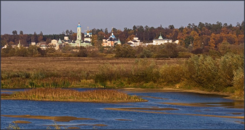 Козельск (Оптино). Оптина Пустынь. общий вид в ландшафте