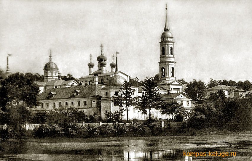 Оптина Пустынь, Козельск (Оптино) (Козельский район, Калужская область). архивная фотография, Фото конца 19 века (источник - http://kompas-kaluga.ru/historyitem/6075/)