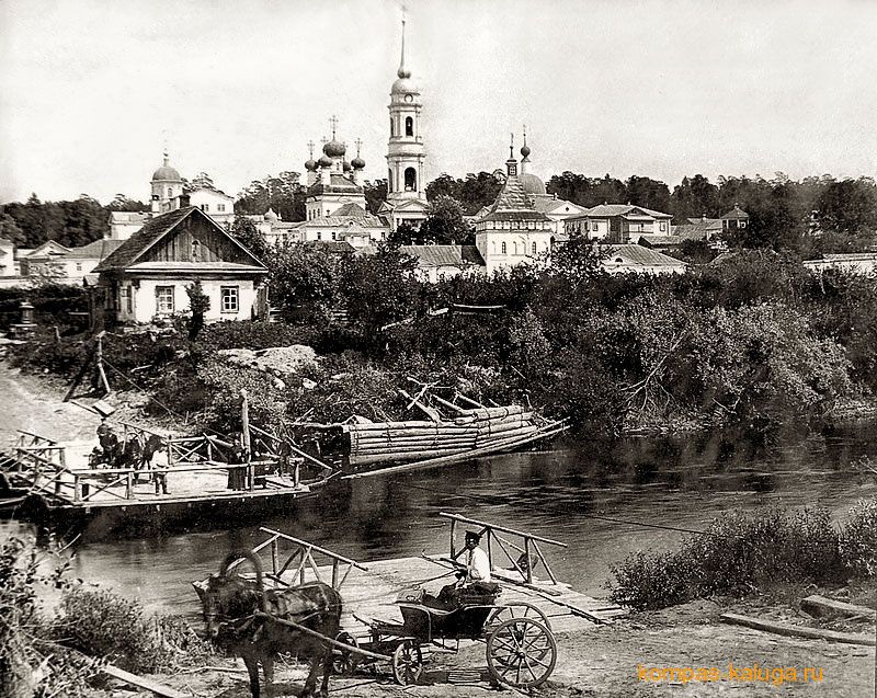 Козельск (Оптино). Оптина Пустынь. архивная фотография, Фото конца 19 века (источник - http://kompas-kaluga.ru/historyitem/6075/)