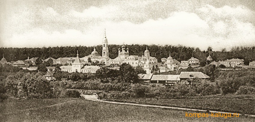 Оптина Пустынь, Козельск (Оптино) (Козельский район, Калужская область). архивная фотография, Фото конца 19 века (источник - http://kompas-kaluga.ru/historyitem/6075/)