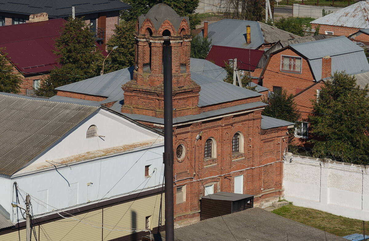 Церковь Николая Чудотворца (тюремная), Зарайск (Зарайский городской округ, Московская область). общий вид в ландшафте, Вид с водонапорной башни