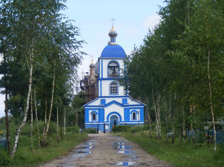 Товарково. Церковь Рождества Христова. общий вид в ландшафте