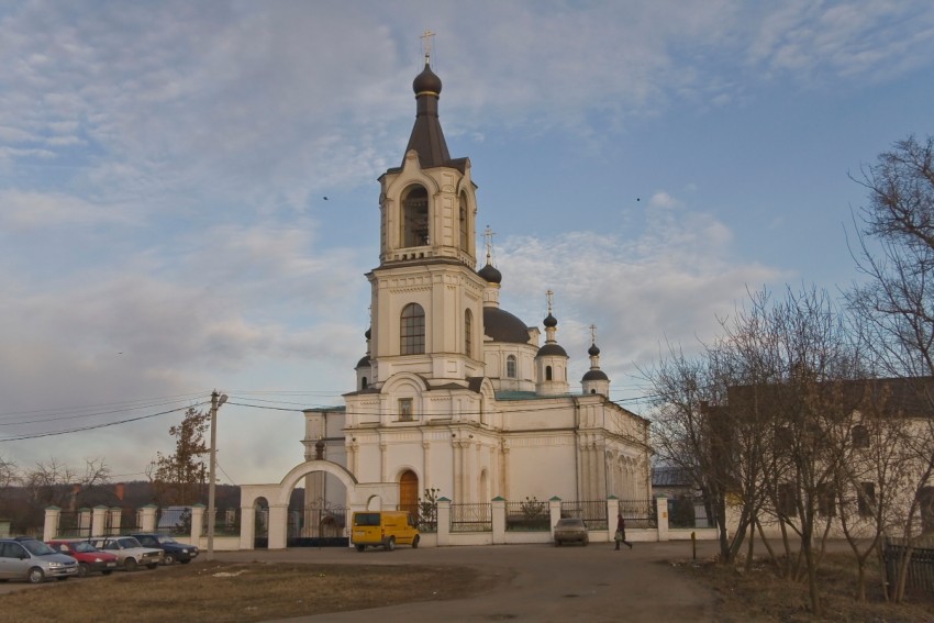 Ям. Церковь Флора и Лавра. общий вид в ландшафте