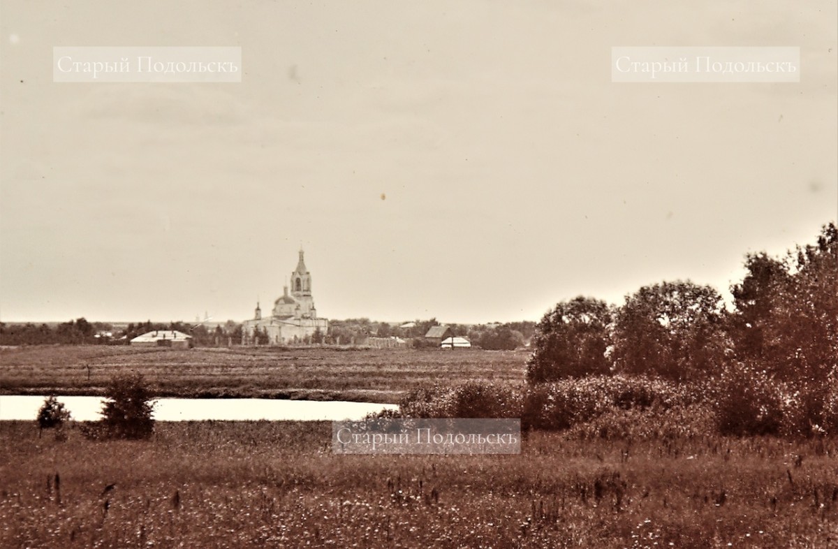 Церковь Флора и Лавра, Ям (Домодедовский городской округ, Московская область). архивная фотография, Вид со стороны имения Горки, около 1905-1910 г.г.