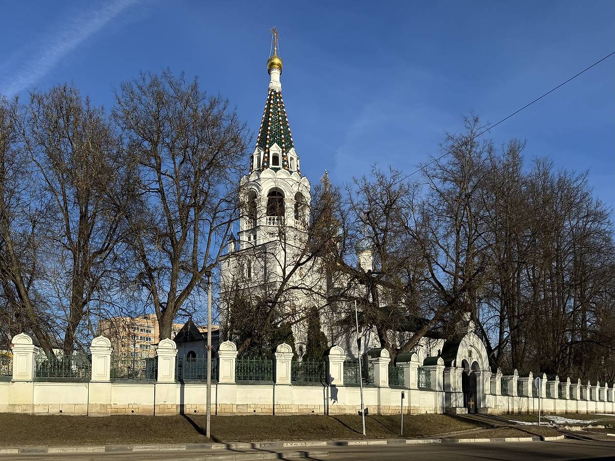 Вид с юго-востока, фасады. Церковь Благовещения Пресвятой Богородицы, Павловская Слобода (Истринский городской округ и ЗАТО Восход, Московская область)