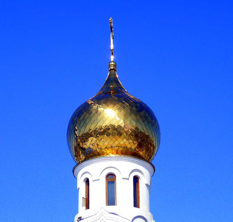 Кафедральный собор Владимирской иконы Божией Матери, Ахтубинск (Ахтубинский район, Астраханская область). архитектурные детали, Главный купол.