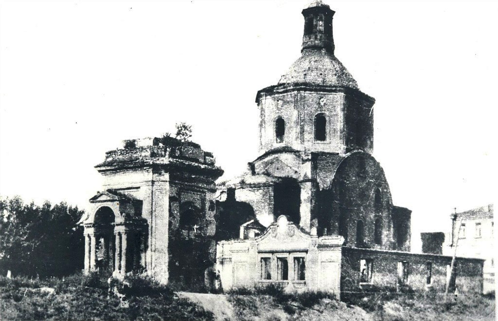 Церковь Воскресения Христова, Воронеж (Воронеж, город, Воронежская область). архивная фотография, Частная коллекция. Фото 1946 г.