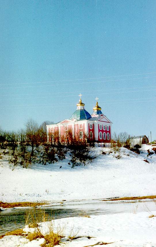 Церковь Илии Пророка, Лемешово (Подольский городской округ, Московская область). общий вид в ландшафте