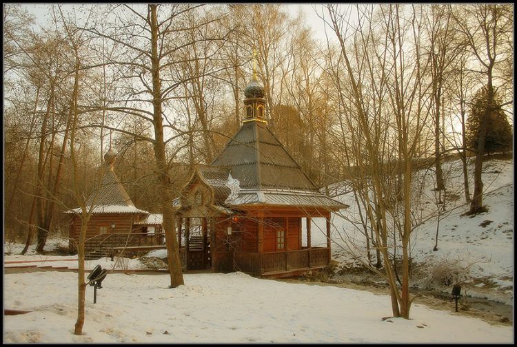 Храмовый комплекс. Подворье Давидовой пустыни на Святом источнике, Талеж (Чеховский городской округ, Московская область). общий вид в ландшафте, Купели		      