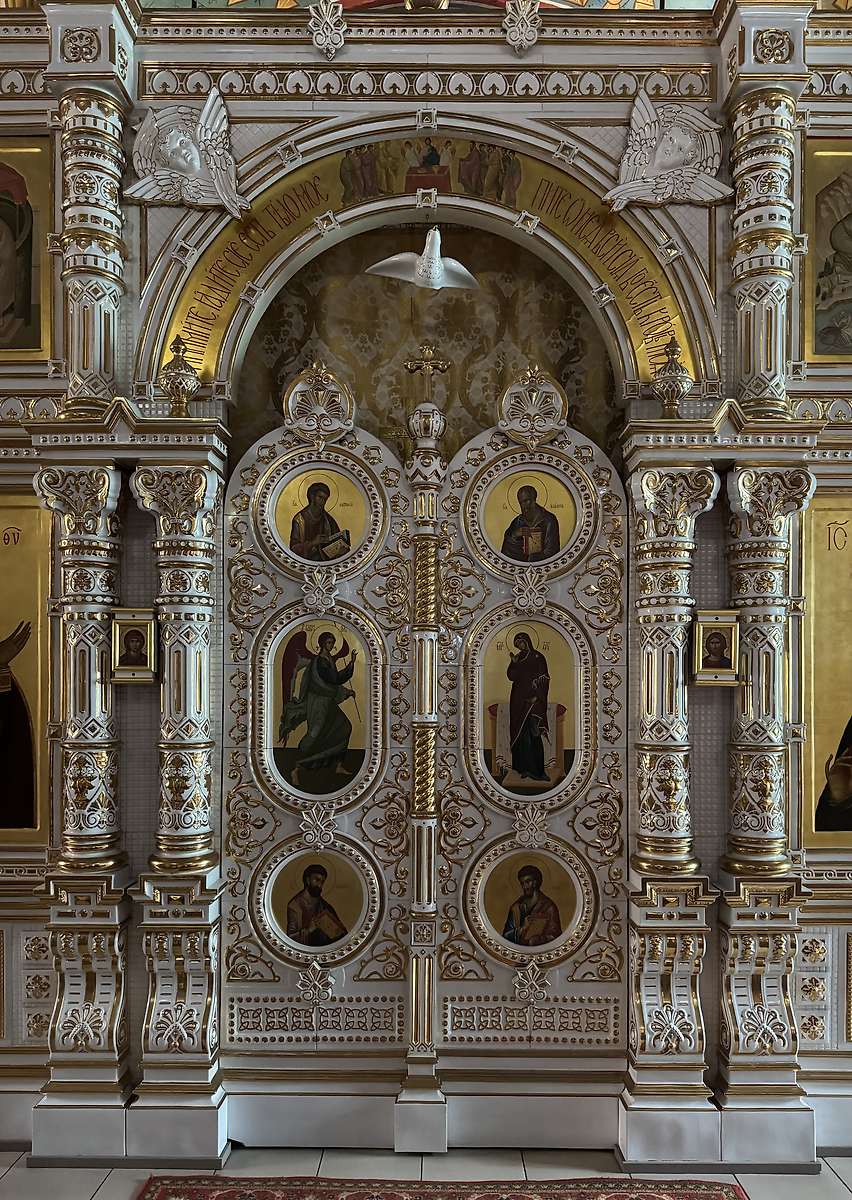 Нижний храм, Царские врата главного иконостаса, интерьер и убранство. Церковь Рождества Христова (Николозарецкая), Тула (Тула, город, Тульская область)