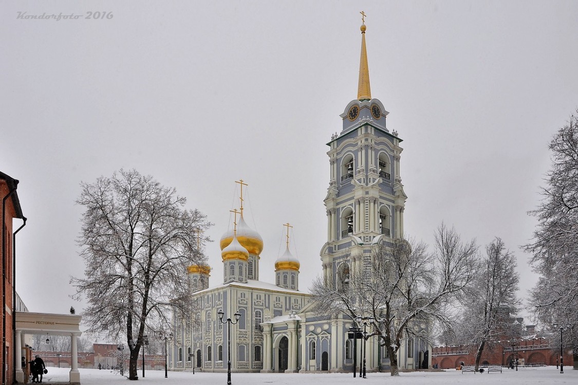Тула. Кремль. Кафедральный собор Успения Пресвятой Богородицы. общий вид в ландшафте