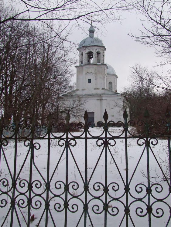 Церковь Успения Пресвятой Богородицы, Коростынь (Шимский район, Новгородская область). архитектурные детали, фрагмент церковной ограды