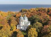 Церковь Успения Пресвятой Богородицы, вид сверху<br>, Коростынь, Шимский район, Новгородская область