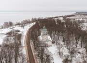 Церковь Успения Пресвятой Богородицы, вид сверху<br>, Коростынь, Шимский район, Новгородская область