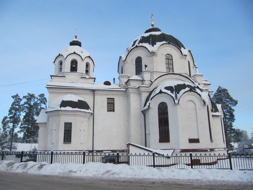 Кафедральный собор Казанской иконы Божией Матери, Луга (Лужский район, Ленинградская область). фасады, Зима...