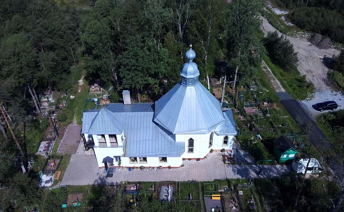 Церковь Николая Чудотворца, Ульяновка (Саблино) (Тосненский район, Ленинградская область). общий вид в ландшафте
