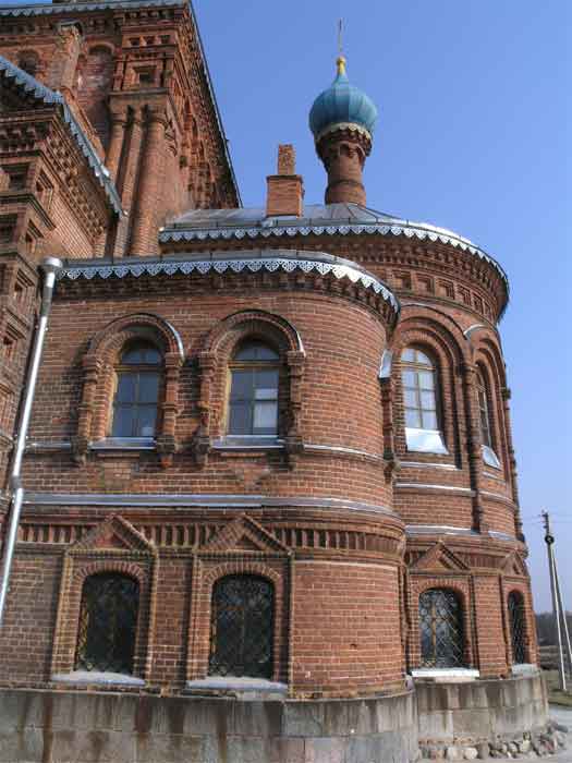 Церковь Николая Чудотворца и Георгия Победоносца, Смогири (Кардымовский район, Смоленская область). архитектурные детали, Алтарная часть