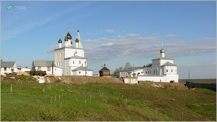 Гороховец. Троицкий Никольский мужской монастырь. фасады, Панорама с юго-востока