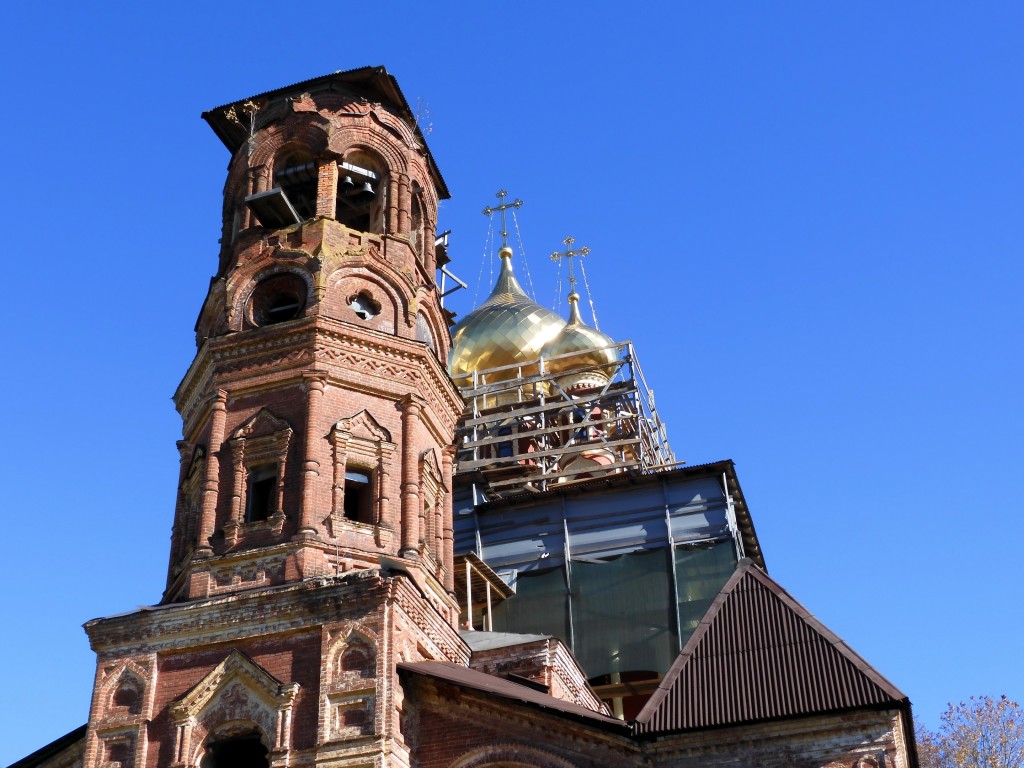 Высокое. Церковь Тихвинской иконы Божией Матери. архитектурные детали