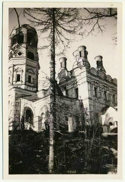 Фото 1942 г. с аукциона e-bay.de, архивная фотография. Церковь Тихвинской иконы Божией Матери, Высокое (Новодугинский район, Смоленская область)