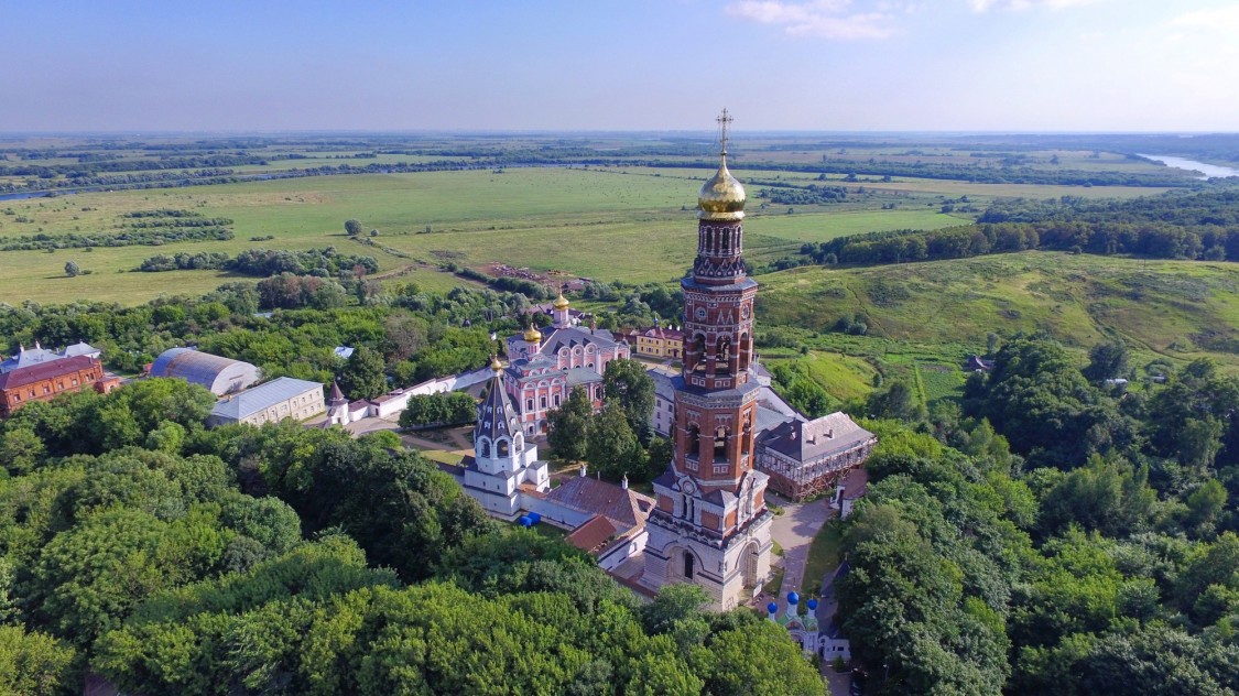 Иоанно-Богословский монастырь, Пощупово (Рыбновский район, Рязанская область). общий вид в ландшафте