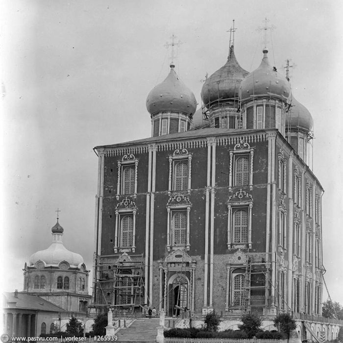 Кафедральный собор Успения Пресвятой Богородицы, Рязань (Рязань, город, Рязанская область). архивная фотография, Фото с сайта pastvu.ru Фото 1900-1917 гг.