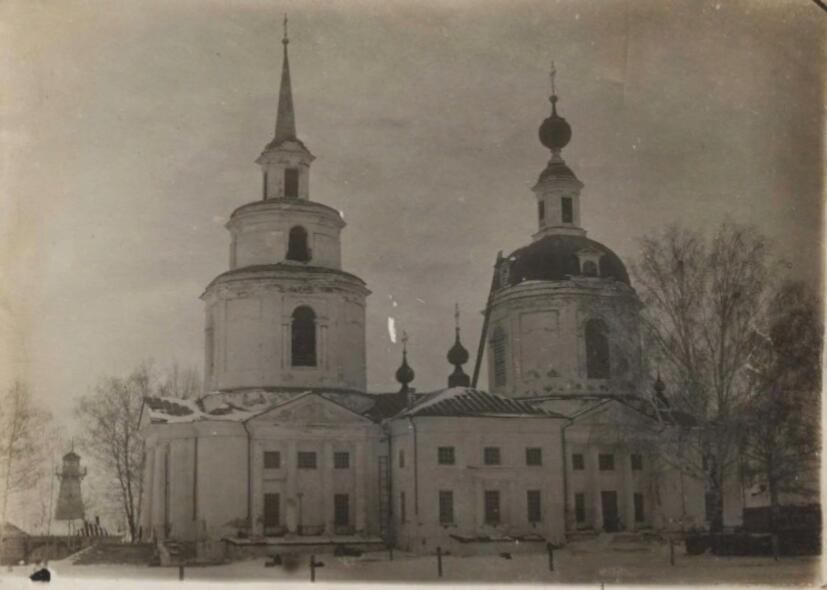 Церковь Успения Пресвятой Богородицы, Большое Болдино (Большеболдинский район, Нижегородская область). архивная фотография, Фото нач. 20 в. из собрания музея-заповедника А.С. Пушкина 
