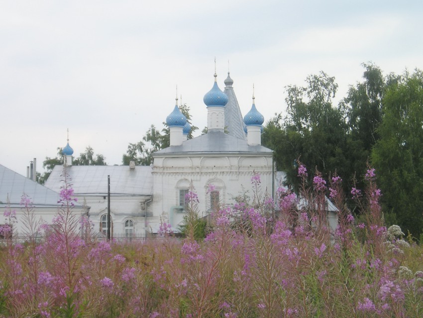 Рожново. Церковь Казанской иконы Божией Матери. общий вид в ландшафте