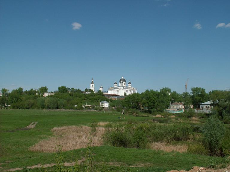 Кафедральный собор Воскресения Христова, Арзамас (Арзамасский район и г. Арзамас, Нижегородская область). общий вид в ландшафте