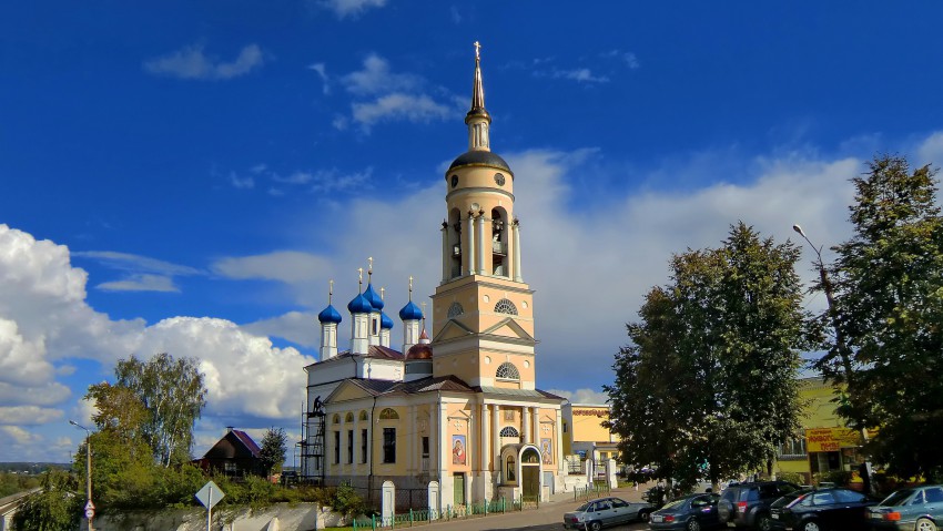 Боровск. Кафедральный собор Благовещения Пресвятой Богородицы. общий вид в ландшафте