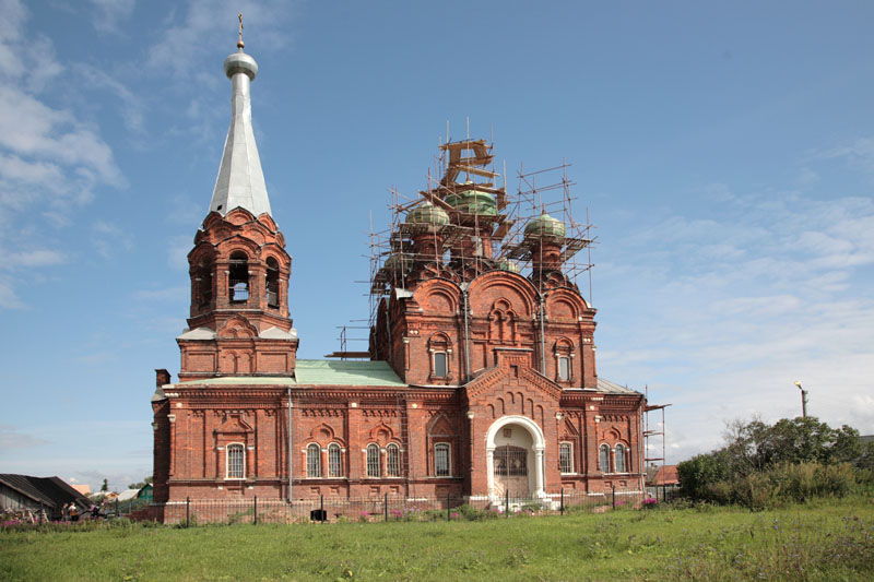 Козлово. Церковь Тихвинской иконы Божией Матери. фасады