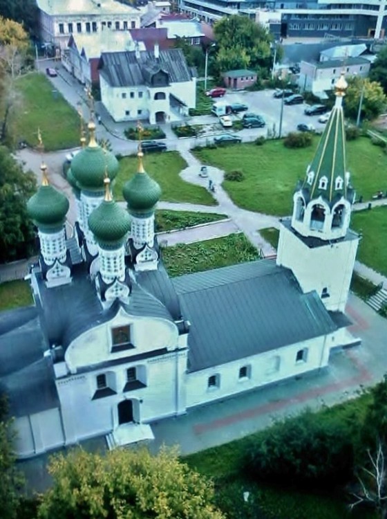 Нижегородский район. Церковь Успения Пресвятой Богородицы на Ильинской горе. фасады, Церковь Успения Пресвятой Богородицы (1672 г) на Ильинской горе. Крутой переулок.,3. Нижний Новгород.