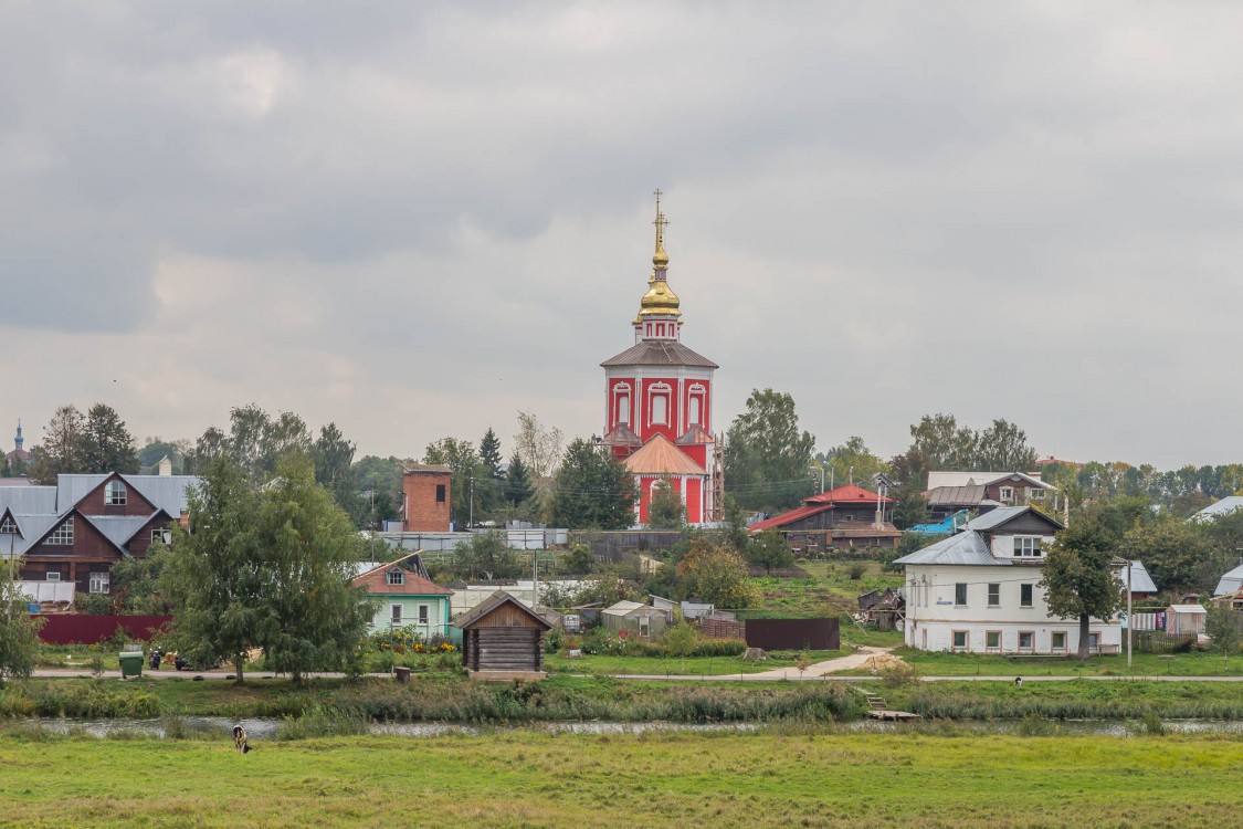 Церковь Бориса и Глеба, Суздаль (Суздальский район, Владимирская область). общий вид в ландшафте, Вид от Кремля
