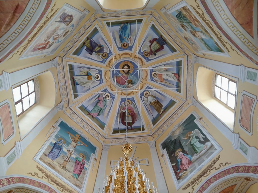 Церковь Бориса и Глеба, Суздаль (Суздальский район, Владимирская область). интерьер и убранство, интерьер (росписи свода)