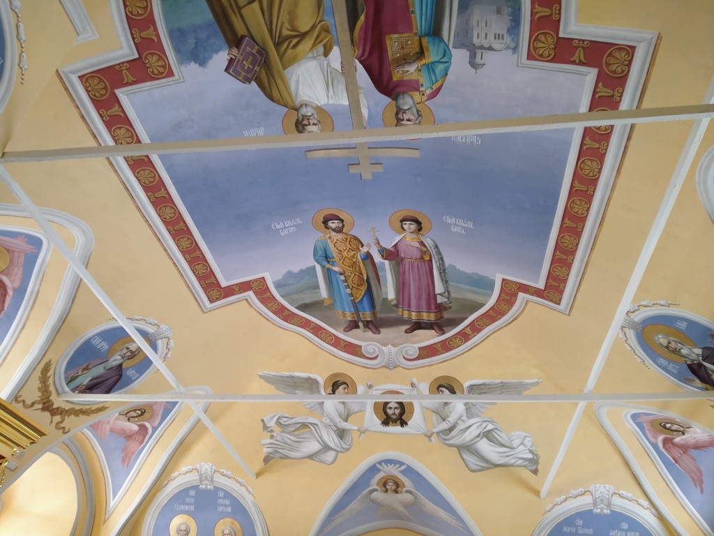 Церковь Бориса и Глеба, Суздаль (Суздальский район, Владимирская область). интерьер и убранство, интерьер (росписи потолка)