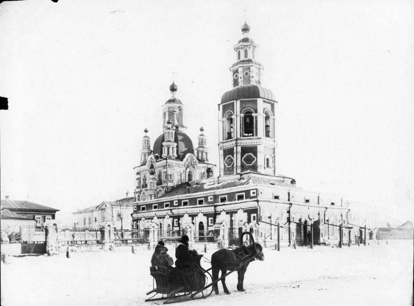 Кафедральный собор Покрова Пресвятой Богородицы, Красноярск (Красноярск, город, Красноярский край). архивная фотография, Путешествие по Транссибирской магистрали художника и фотографа Уильяма Генри Джексона.1894-1896