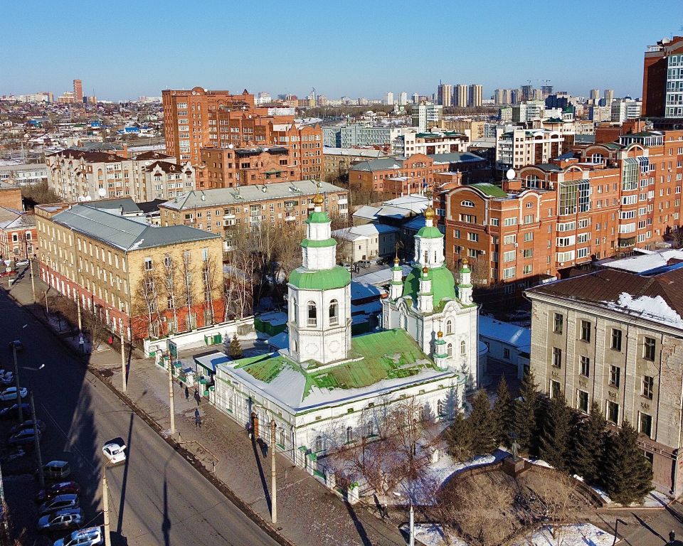 Кафедральный собор Покрова Пресвятой Богородицы, Красноярск (Красноярск, город, Красноярский край). общий вид в ландшафте, Вид с ЮЗ