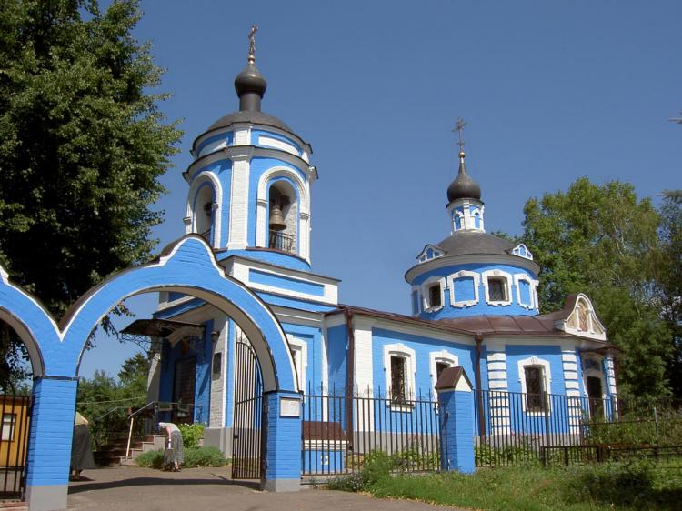 Лайково. Церковь Казанской иконы Божией Матери. общий вид в ландшафте, 		      