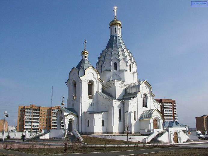 Церковь Чуда Михаила Архангела в Хонех, Красноярск (Красноярск, город, Красноярский край). общий вид в ландшафте