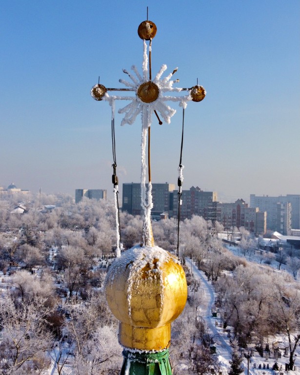 Собор Троицы Живоначальной, Красноярск (Красноярск, город, Красноярский край). архитектурные детали, Крест колокольни