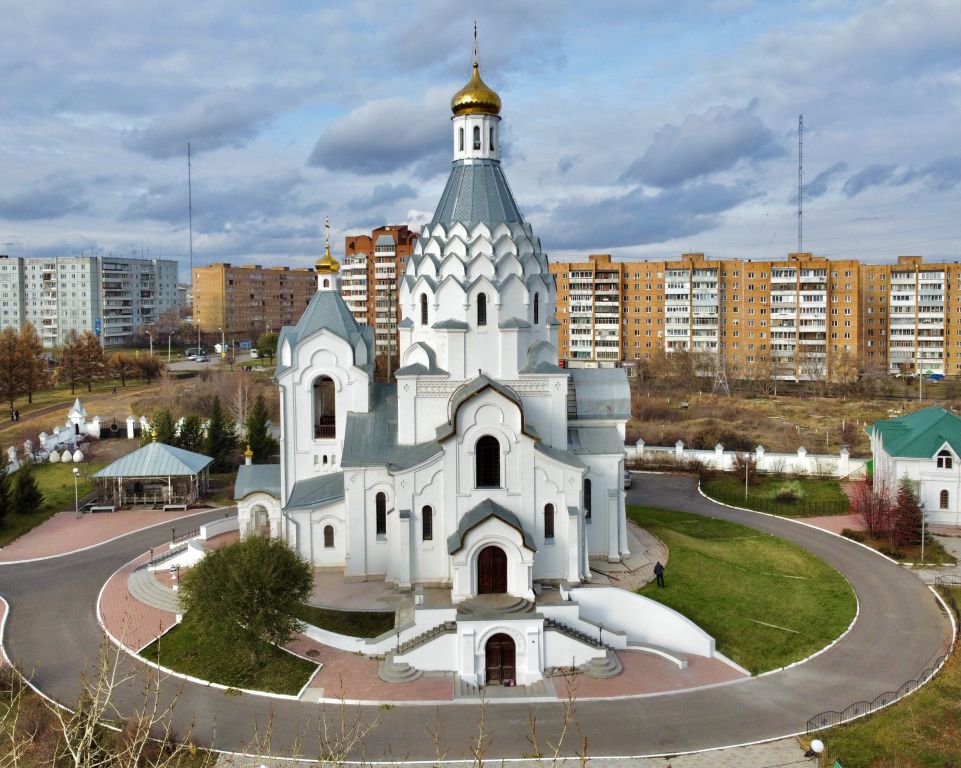 Красноярск. Церковь Чуда Михаила Архангела в Хонех. фасады, Вид с юга