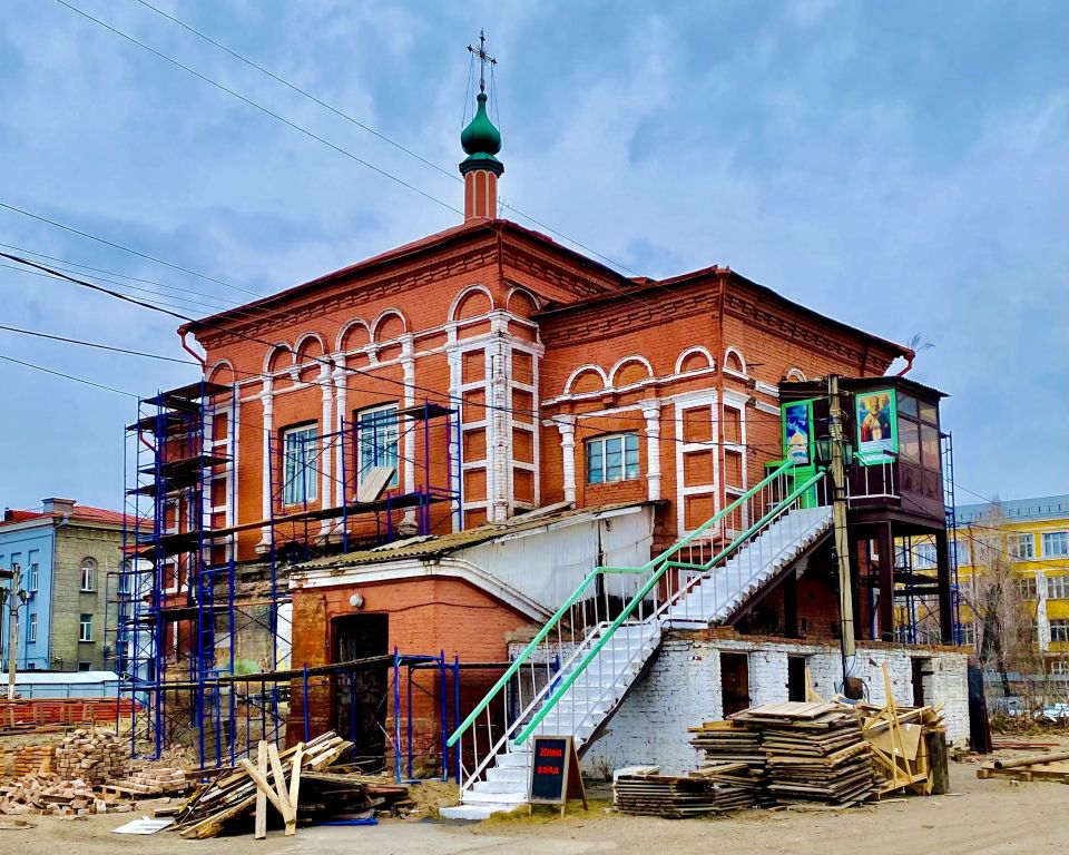 Церковь Николая Чудотворца при Первой городской больнице, Красноярск (Красноярск, город, Красноярский край). документальные фотографии, Начало реставрации, вид с СВ