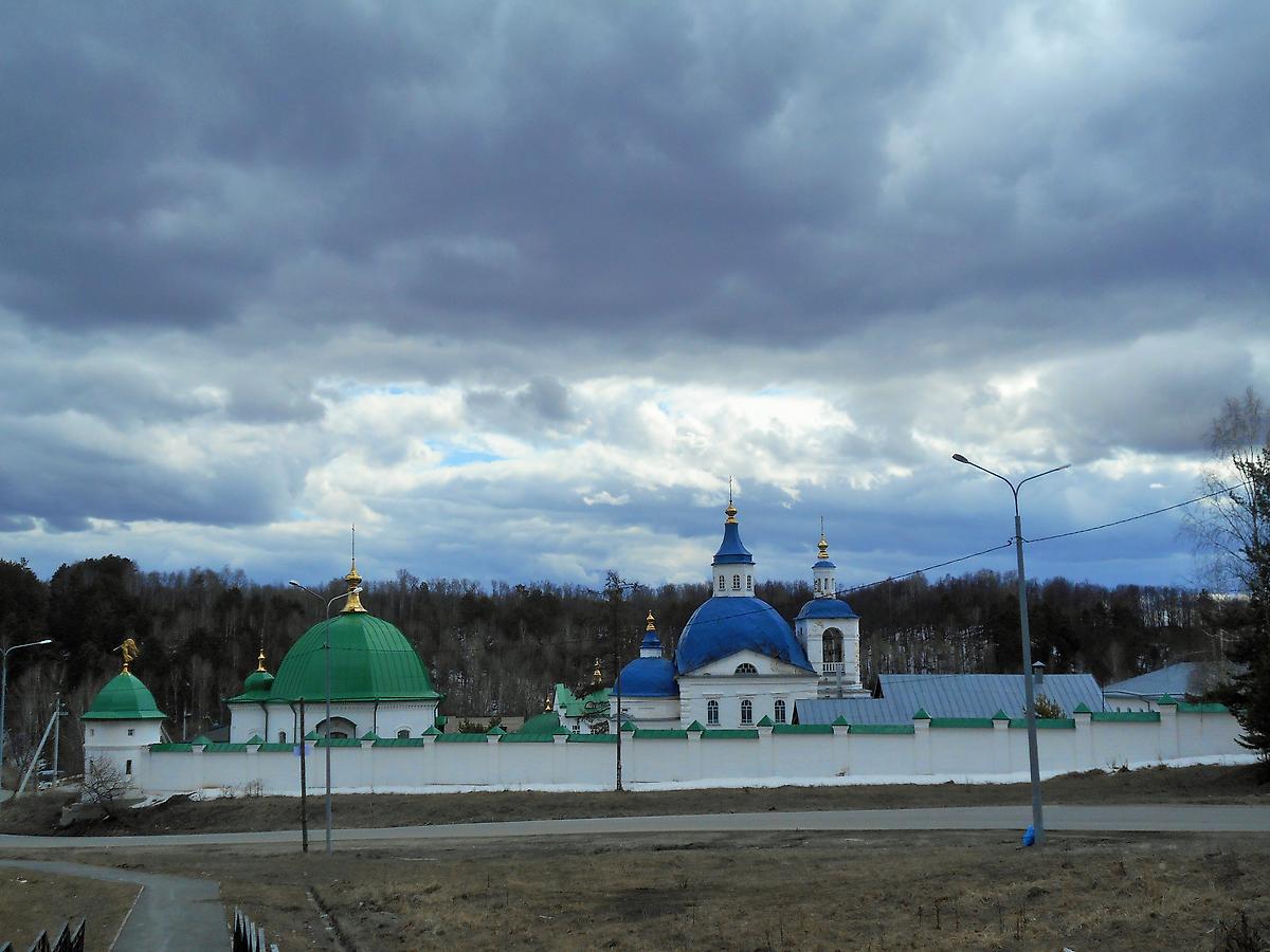 общий вид в ландшафте. Иоанно-Введенский Междугорский монастырь, Прииртышский (Тобольский район и г. Тобольск, Тюменская область)