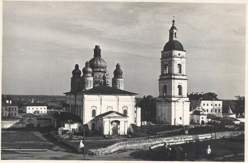 Кафедральный собор Софии, Премудрости Божией, Тобольск (Тобольский район и г. Тобольск, Тюменская область). архивная фотография, Собор обезглавлен, 1950-е г.г. 