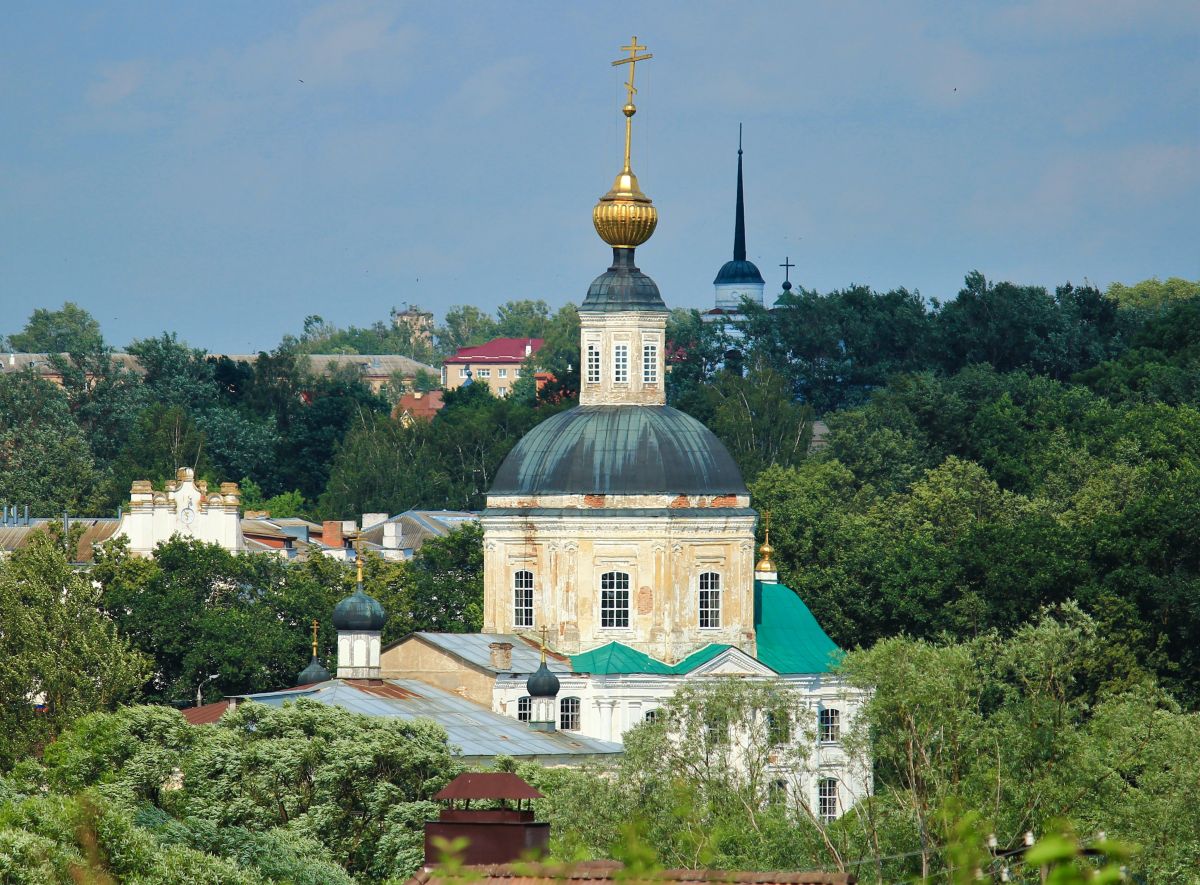 Вязьма. Церковь Рождества Пресвятой Богородицы. фасады, Вид из Предтеченского монастыря